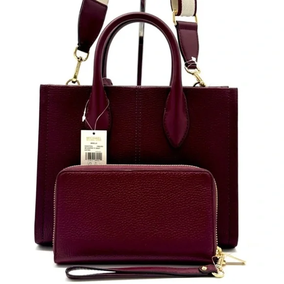 Michael Kors Mirella Small Logo Crossbody Bag & Matching Phone Case Wallet - Picture 5 of 11